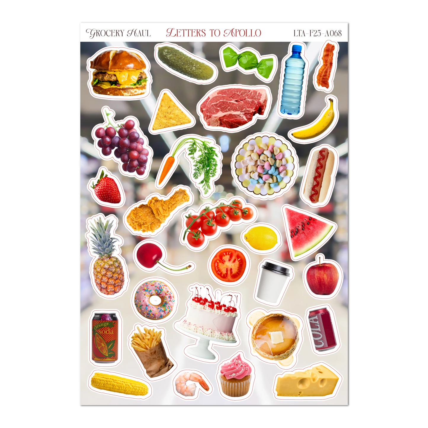 Letters to Apollo - Grocery Haul Sticker Sheet