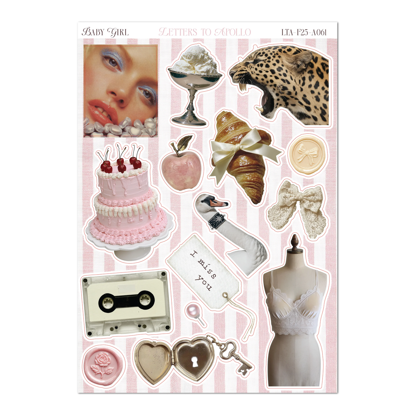 Letters to Apollo - Baby Girl Sticker Sheet