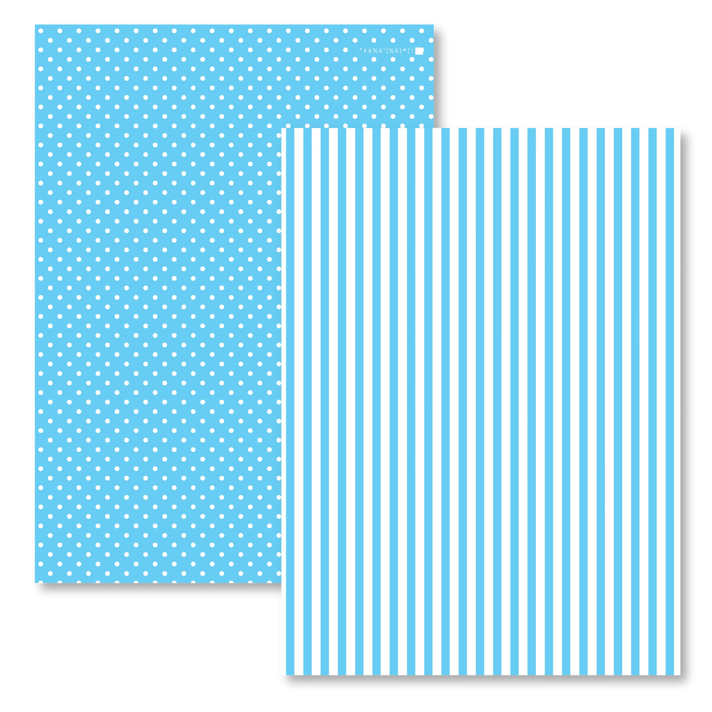Letters to Apollo - Blue Dot & Stripe Scrapbook Paper