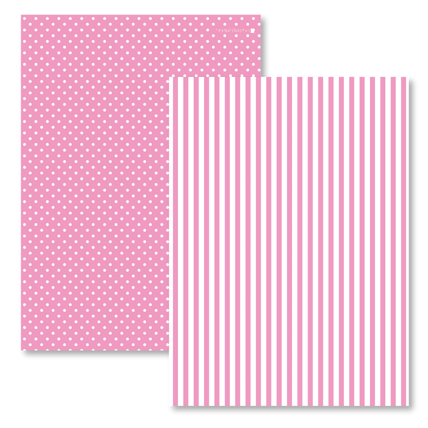 Letters to Apollo - Pink Dot & Stripe Scrapbook Paper