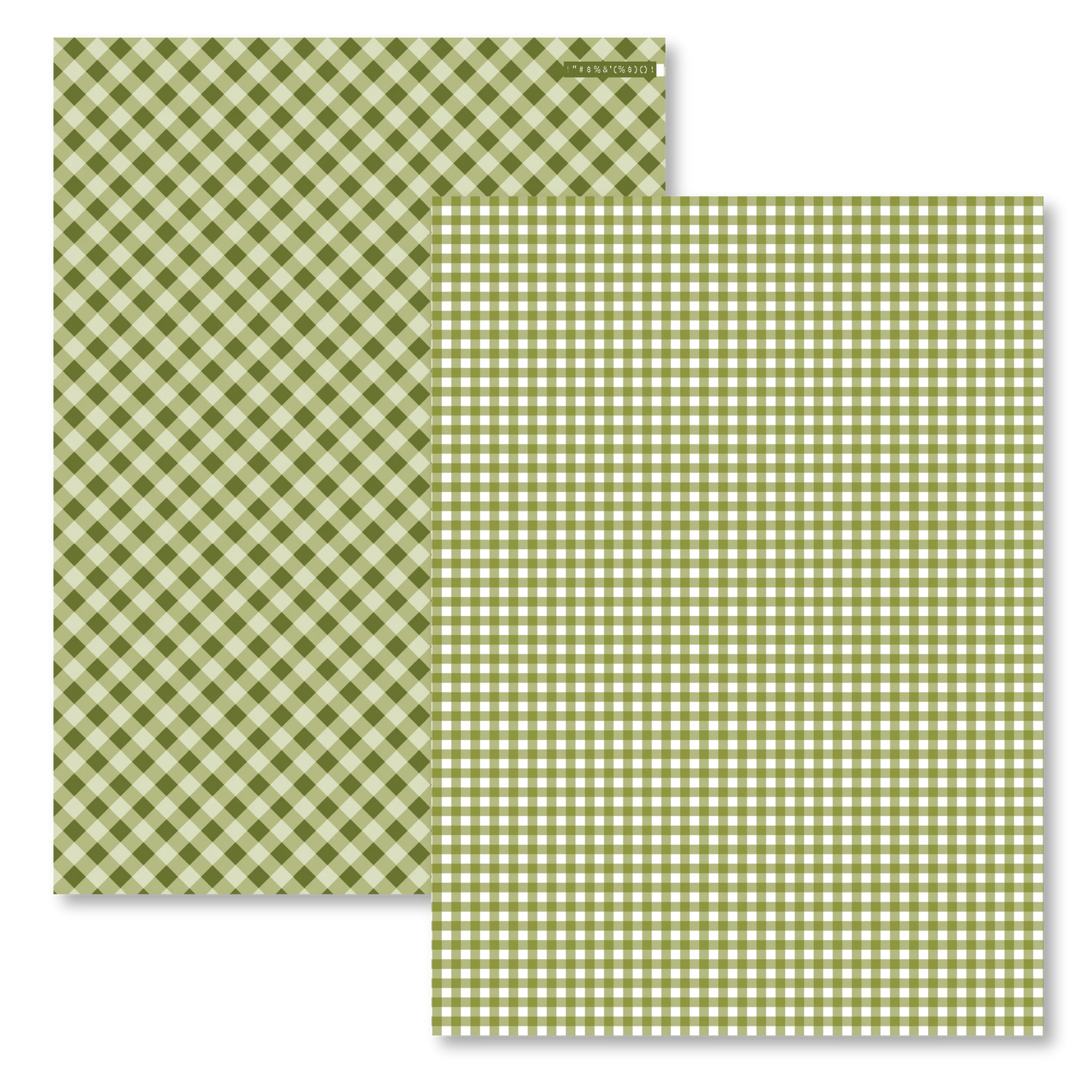 Letters to Apollo - Green Plaid Scrapbook Paper