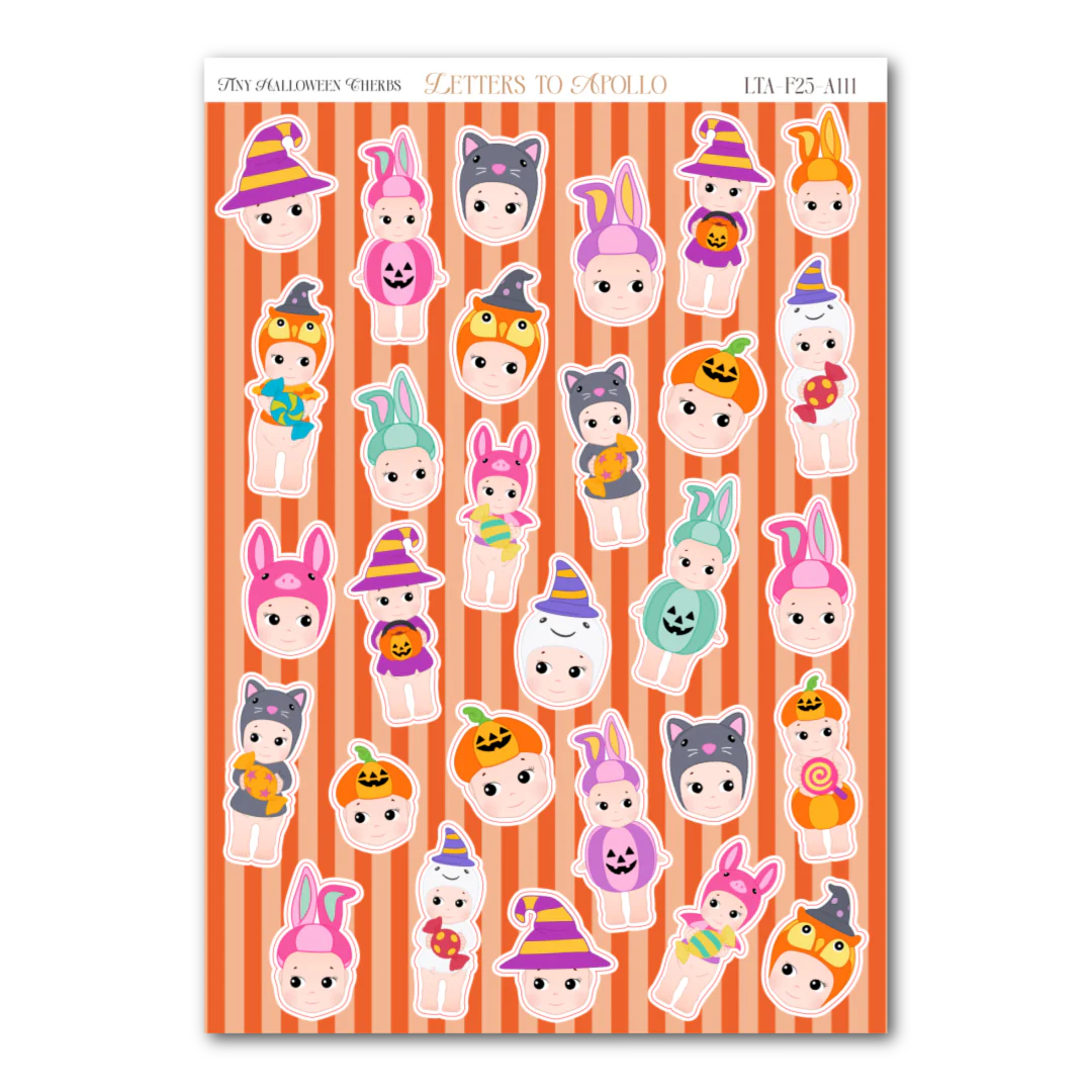 COMING SOON: Letters to Apollo - Tiny Halloween Cherub Sticker Sheet