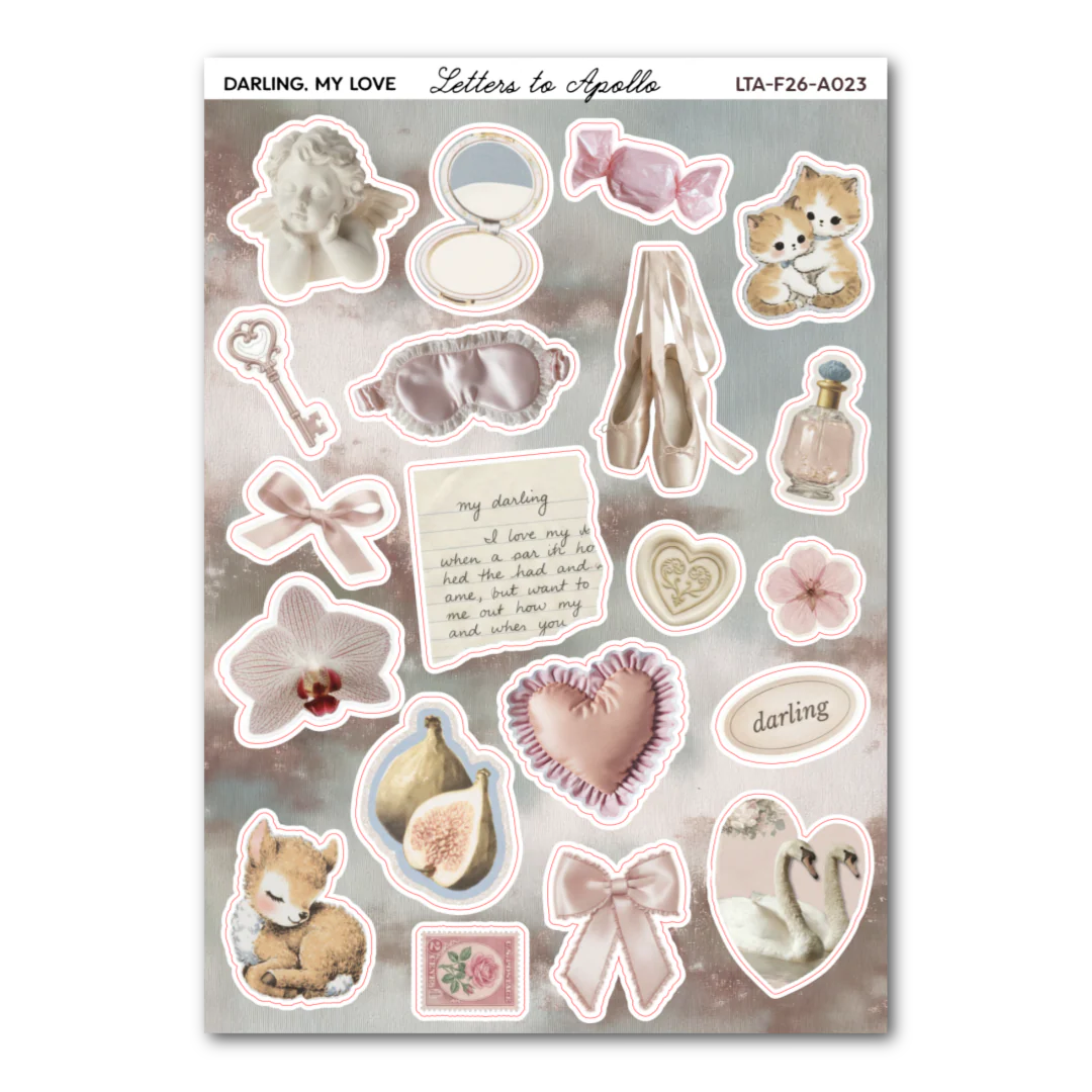 Letters to Apollo - Darling, My Love Sticker Sheet