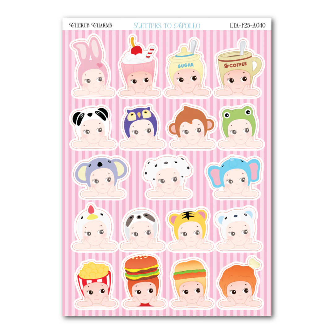COMING SOON: Letters to Apollo - Cherub Charm Sticker Sheet