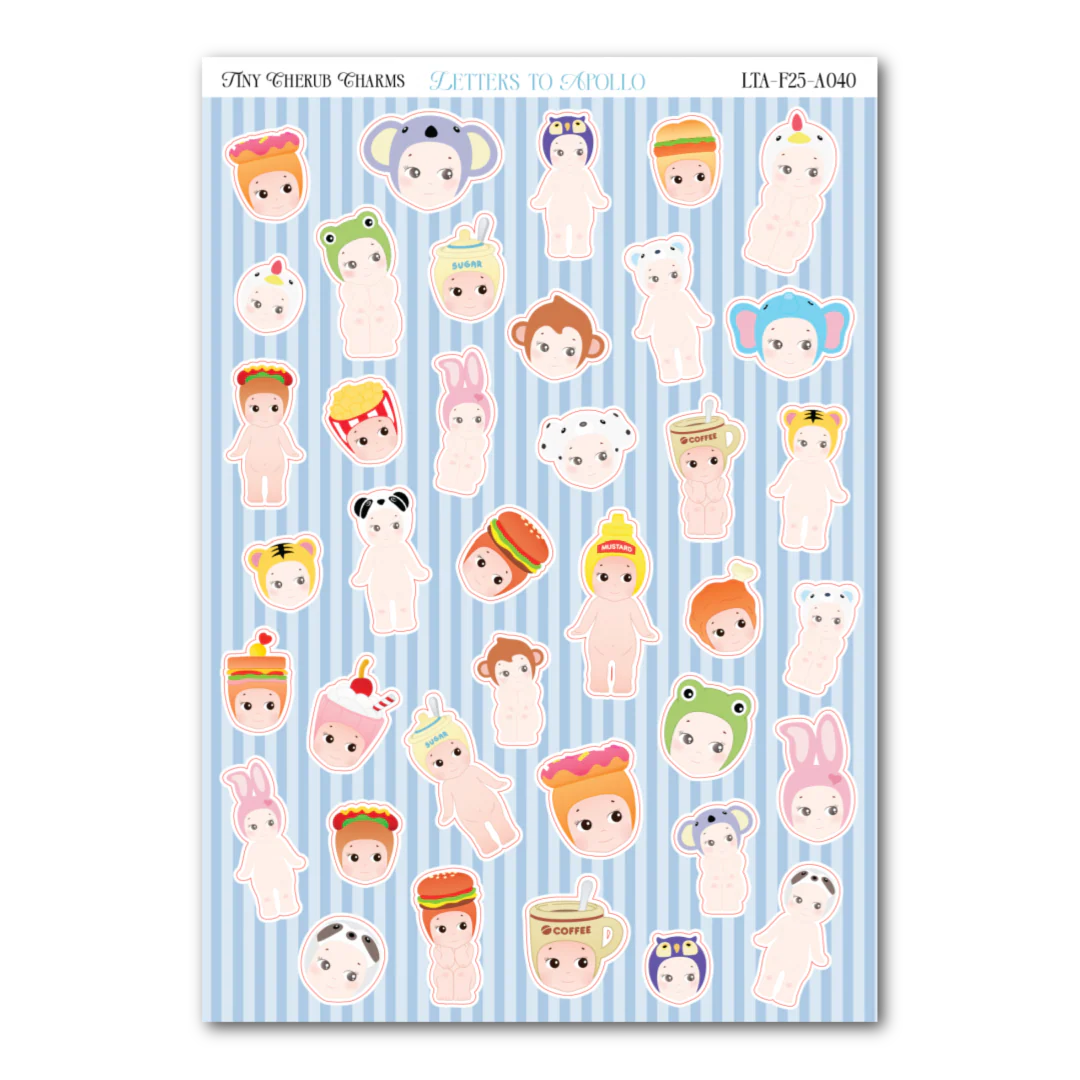 COMING SOON: Letters to Apollo - Tiny Cherub Charm Sticker Sheet