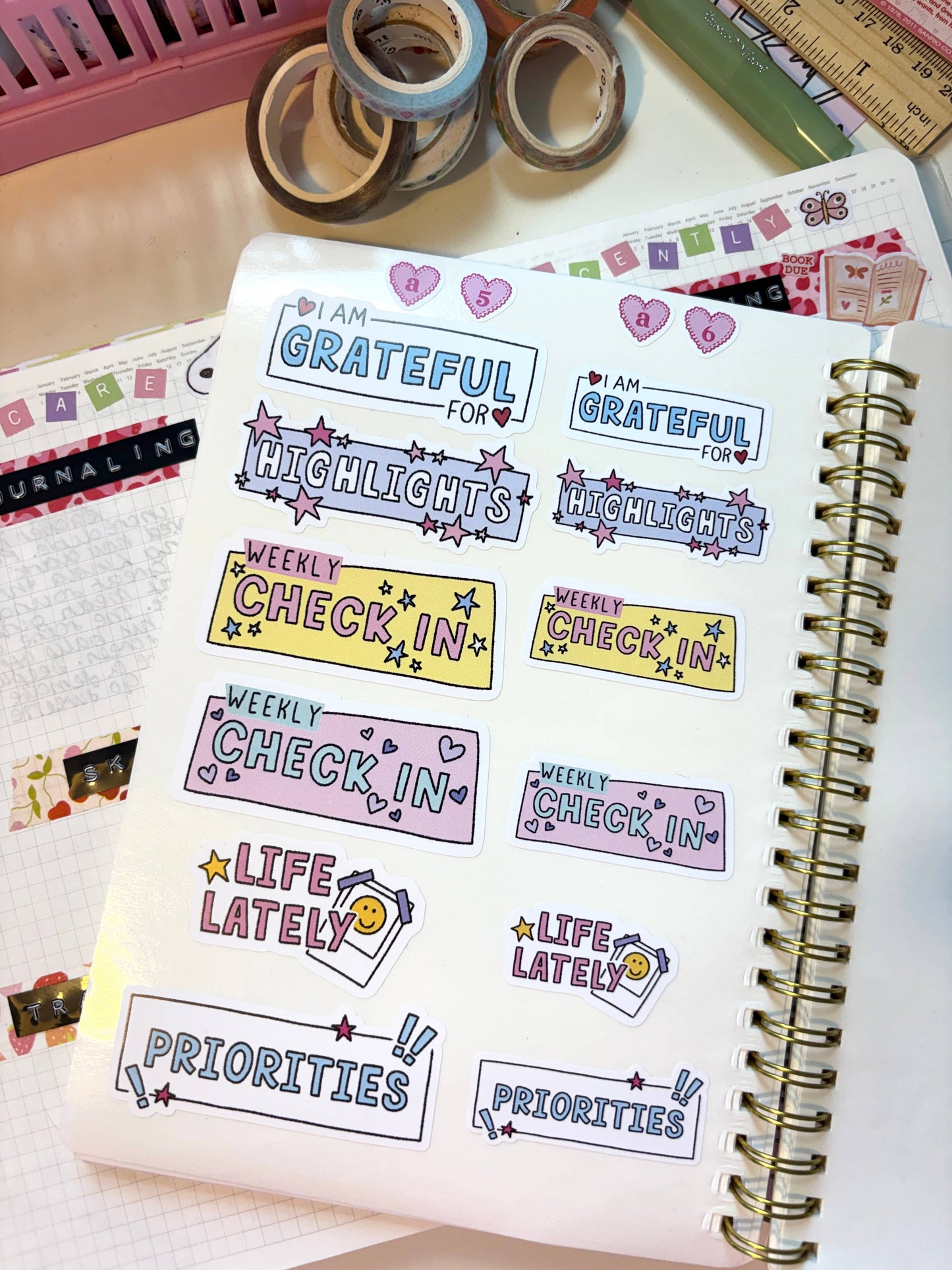COMING SOON: Slinky Sketches - Highlights A6 Matte Sticker Sheet