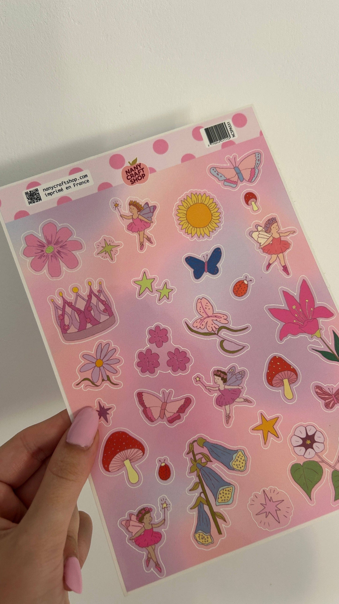 Coming Soon: Nany Craft Shop - A5 Fairy Sticker Sheet