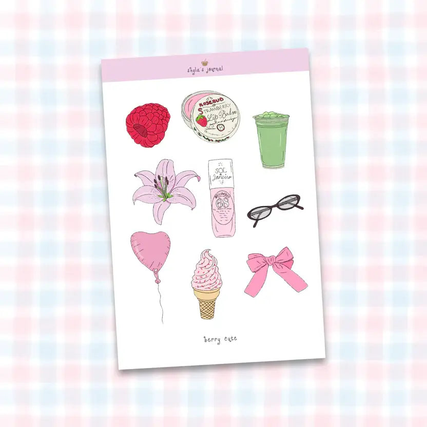 COMING SOON: Shyla's Journal - Berry Cute Sticker Sheet