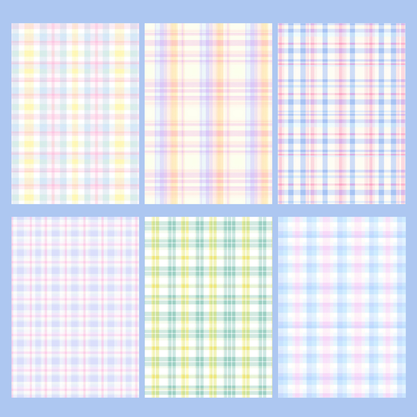 Pastel Gingham Journal Paper Pack