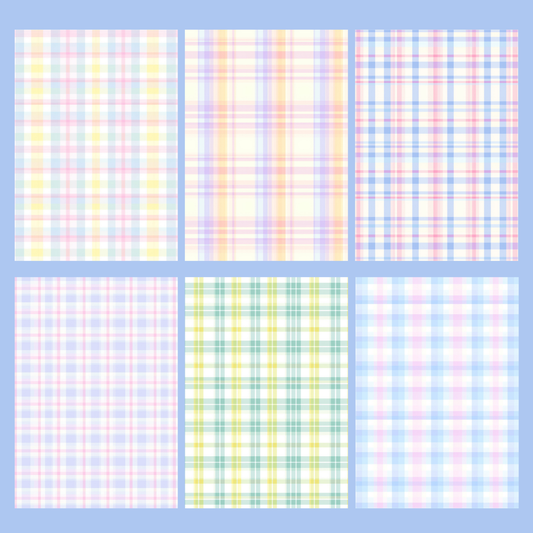 Pastel Gingham Journal Paper Pack