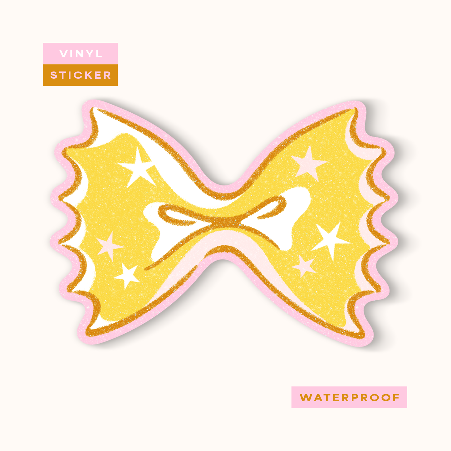 Coming Soon: Reverie Realm - Farfalle Pasta Bow | Vinyl Waterproof Sticker