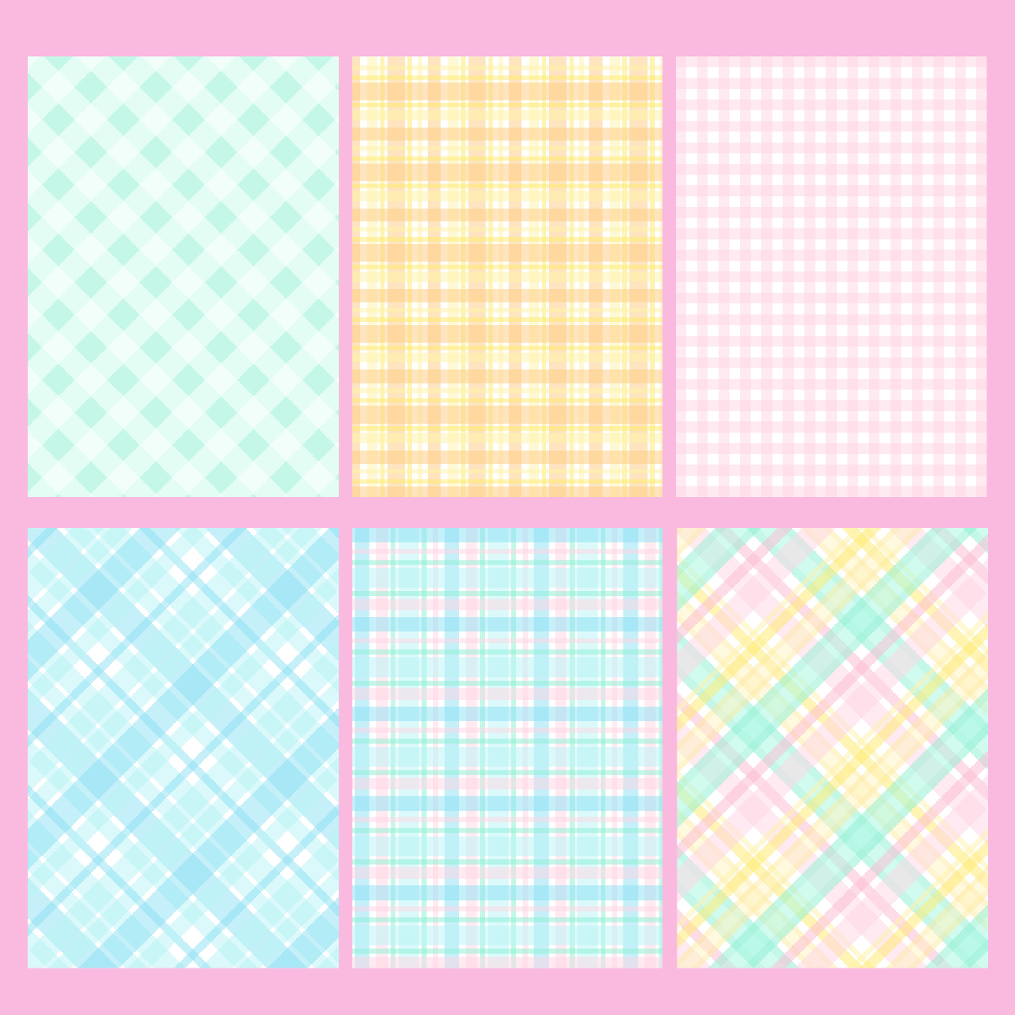Bright Gingham Journal Paper Pack