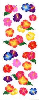 Sticker Fun Sparklies Hibiscus Stickers