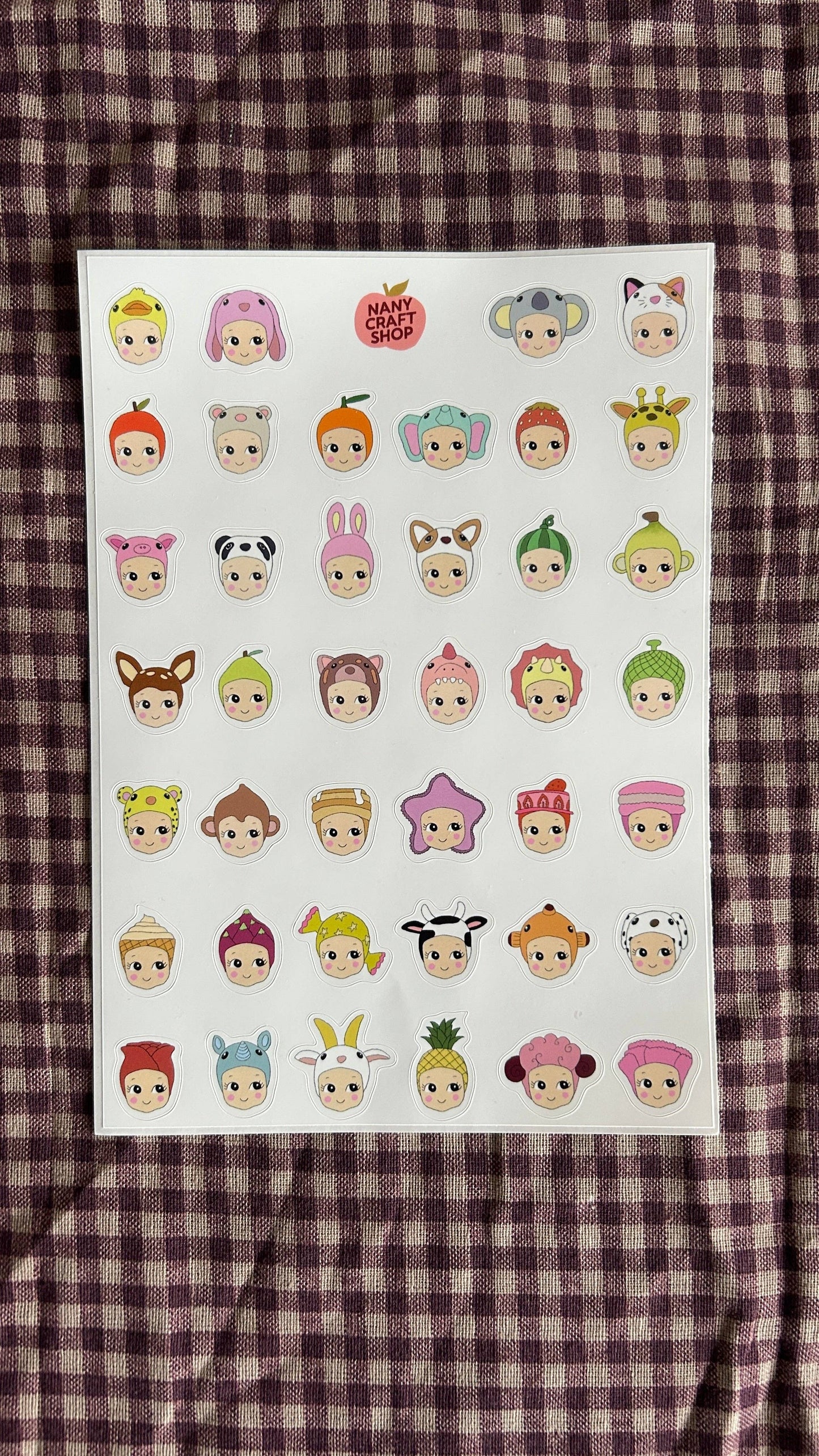 NanyCraftShop A5 Mini Babies Sticker Sheet