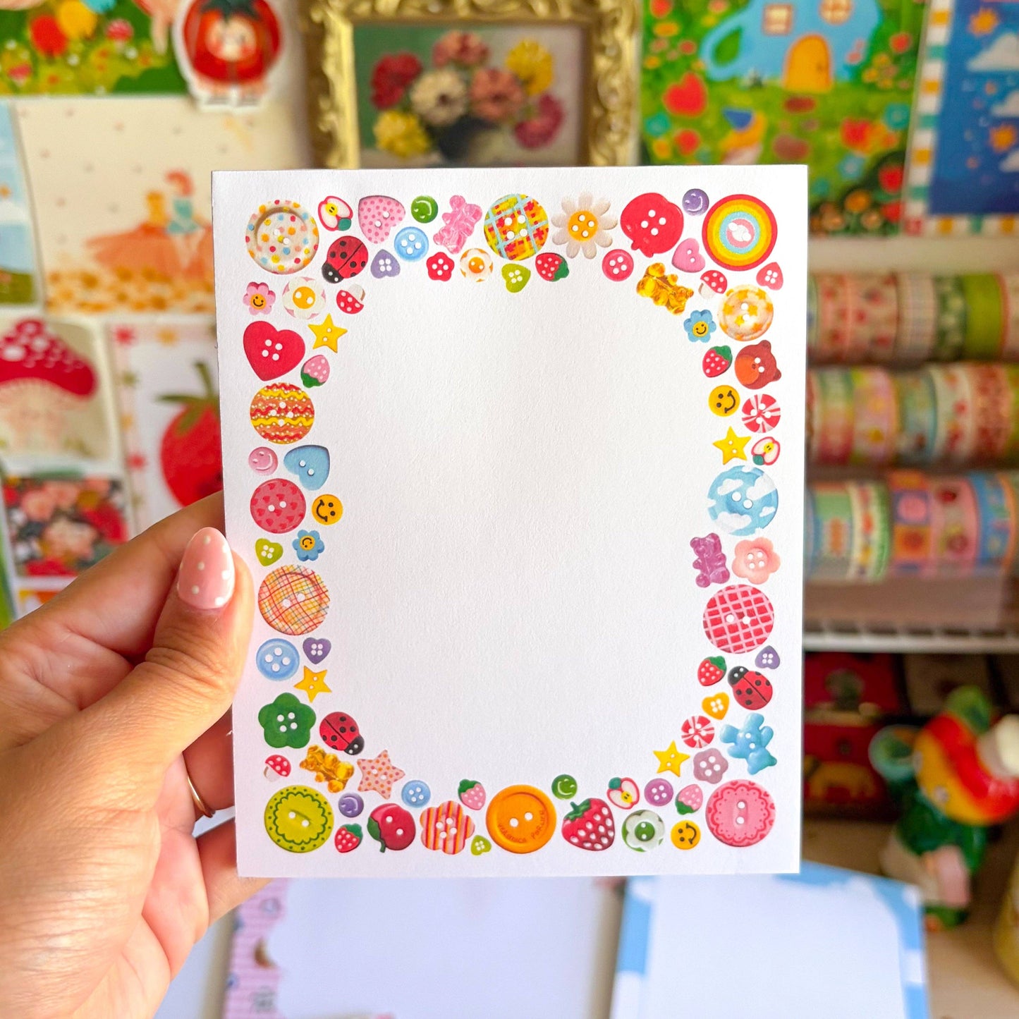 COMING SOON: Veronica Porlier Illustrations - Busy Bug's Buttons Memo Pad