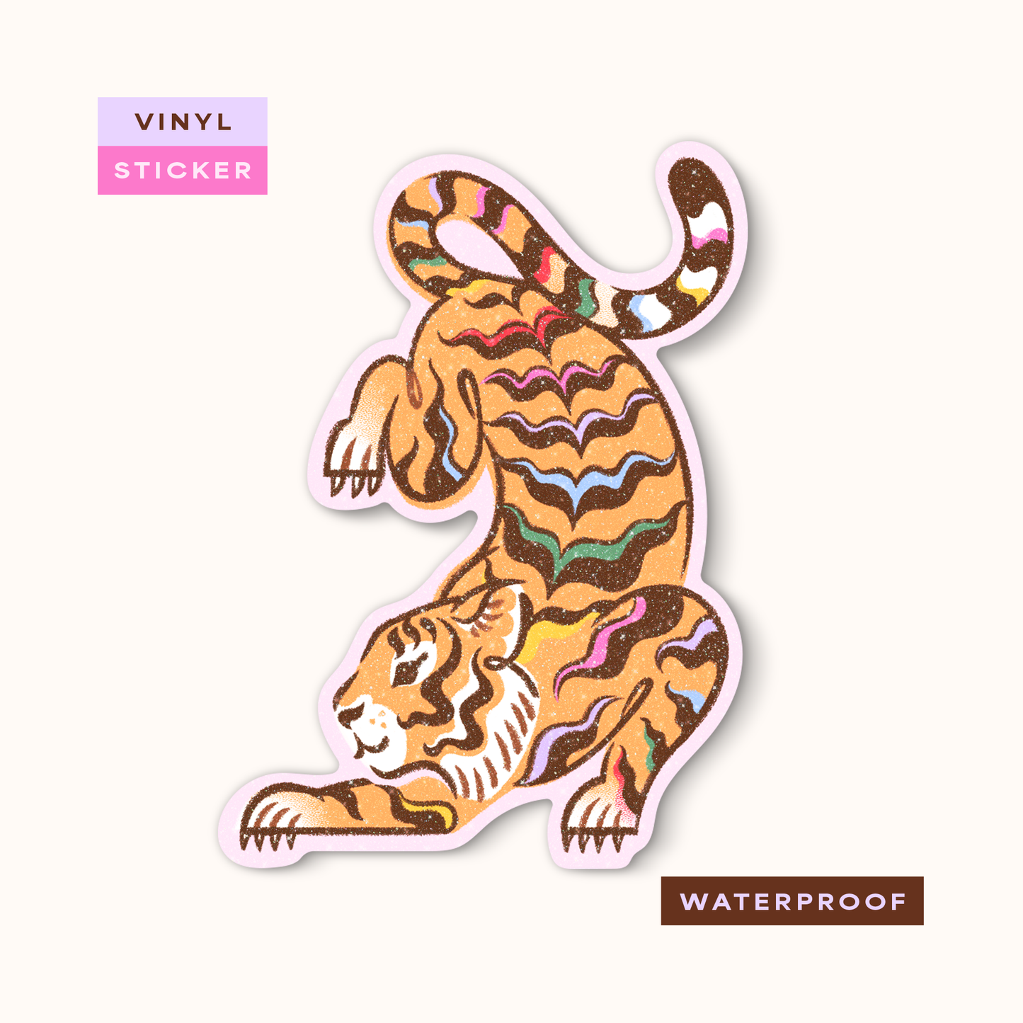 Coming Soon: Reverie Realm - Wild About You Tiger | Vinyl Waterproof Sticker