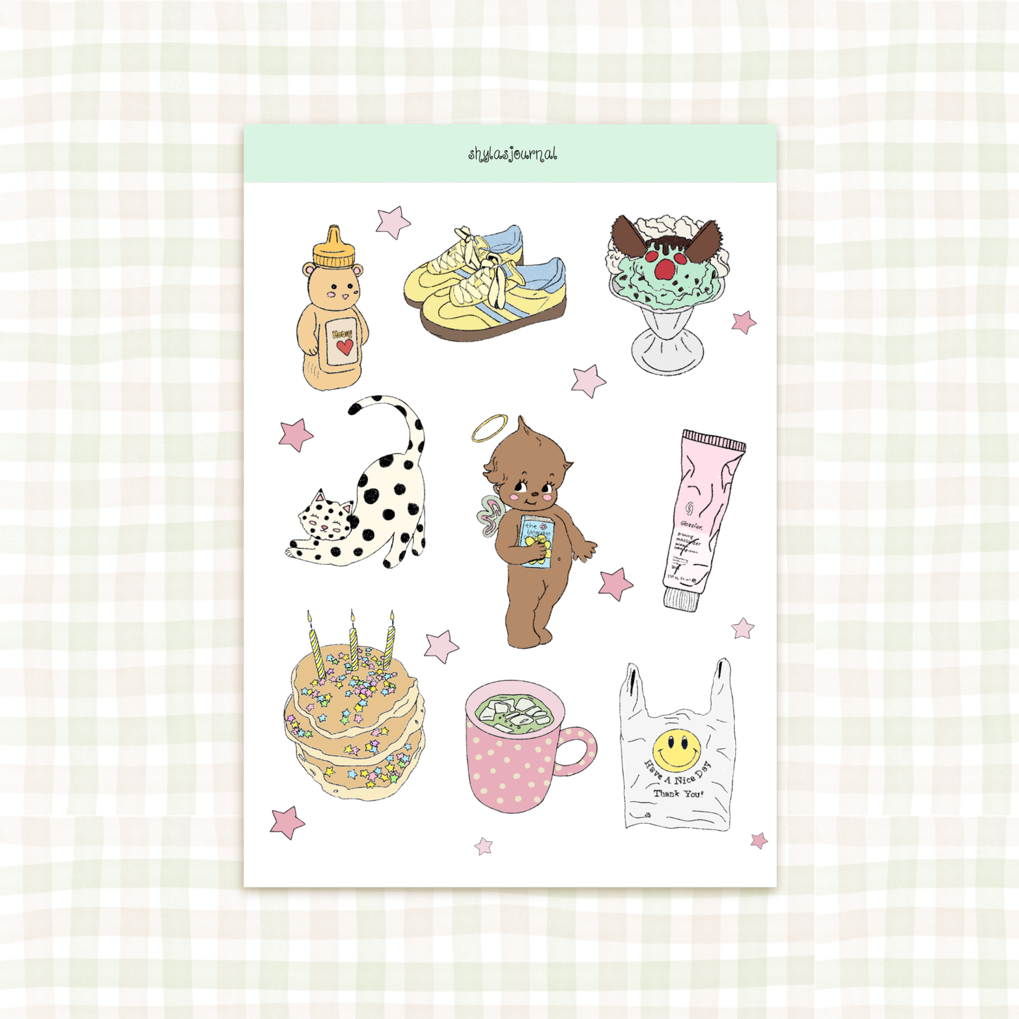 COMING SOON: Shyla's Journal - Girly Doodles Sticker Sheet