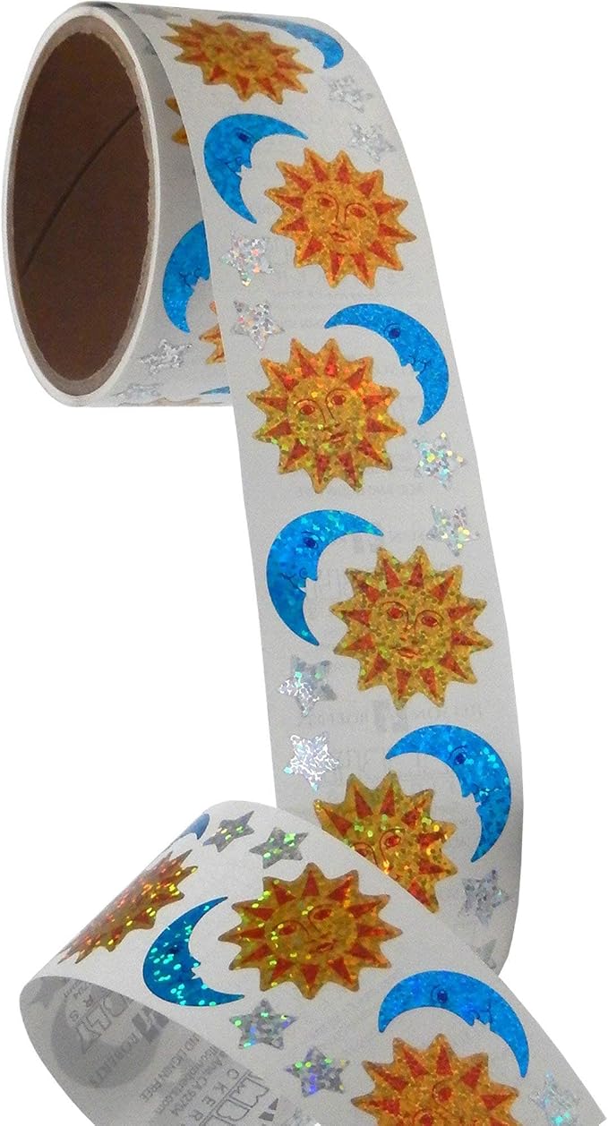 Coming Soon: Hambly Stickers - Prismatic Stickers - Sun, Moon and Stars