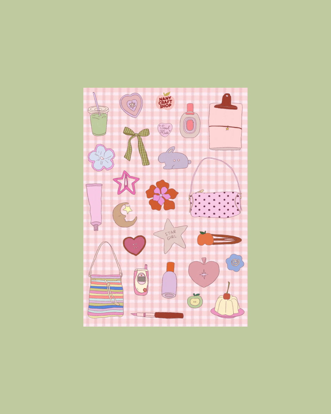 Nany Craft Shop - A5 What's in my bag Sticker Sheet
