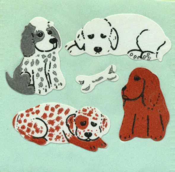 Stickermagic - Paper Stickers - Puppies & Bone