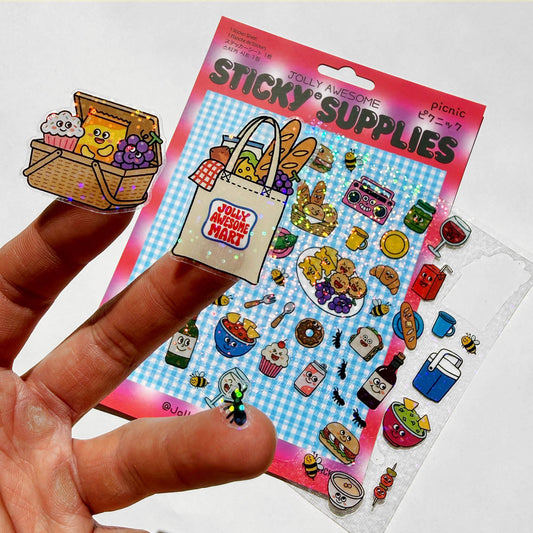 Jolly Awesome - A5 Picnic Holographic Sticker Sheet