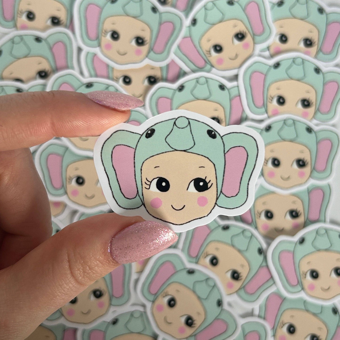 NanyCraftShop Baby Elephant Sticker