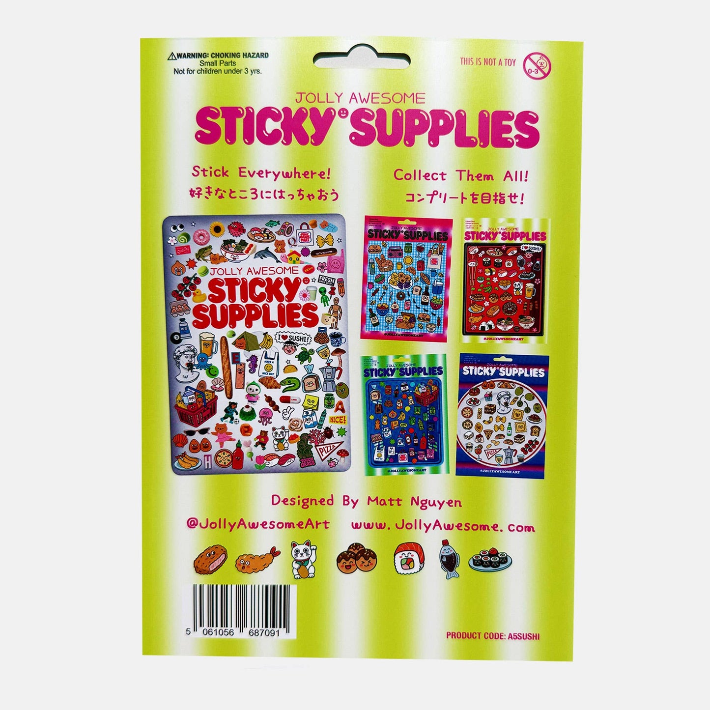 COMING SOON: Jolly Awesome - A5 Japanese Food Holographic Sticker Sheet
