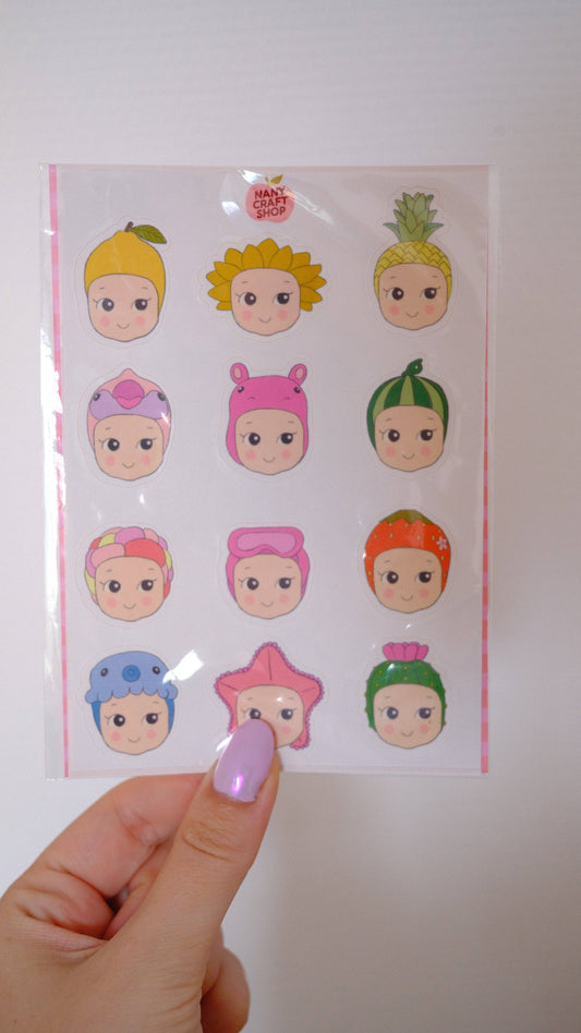 Nany Craft Shop - A6 Summer Baby Sticker Sheet
