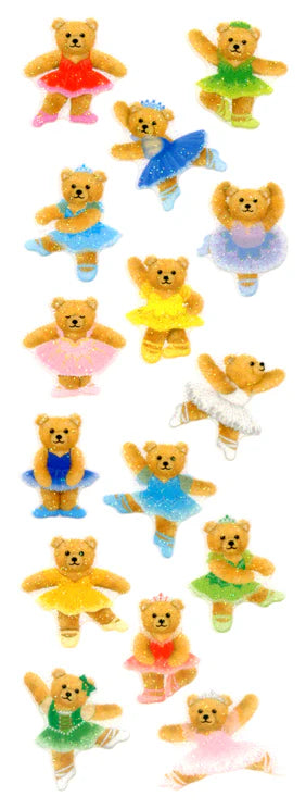 Sticker Fun Sparklies Bear Ballerina