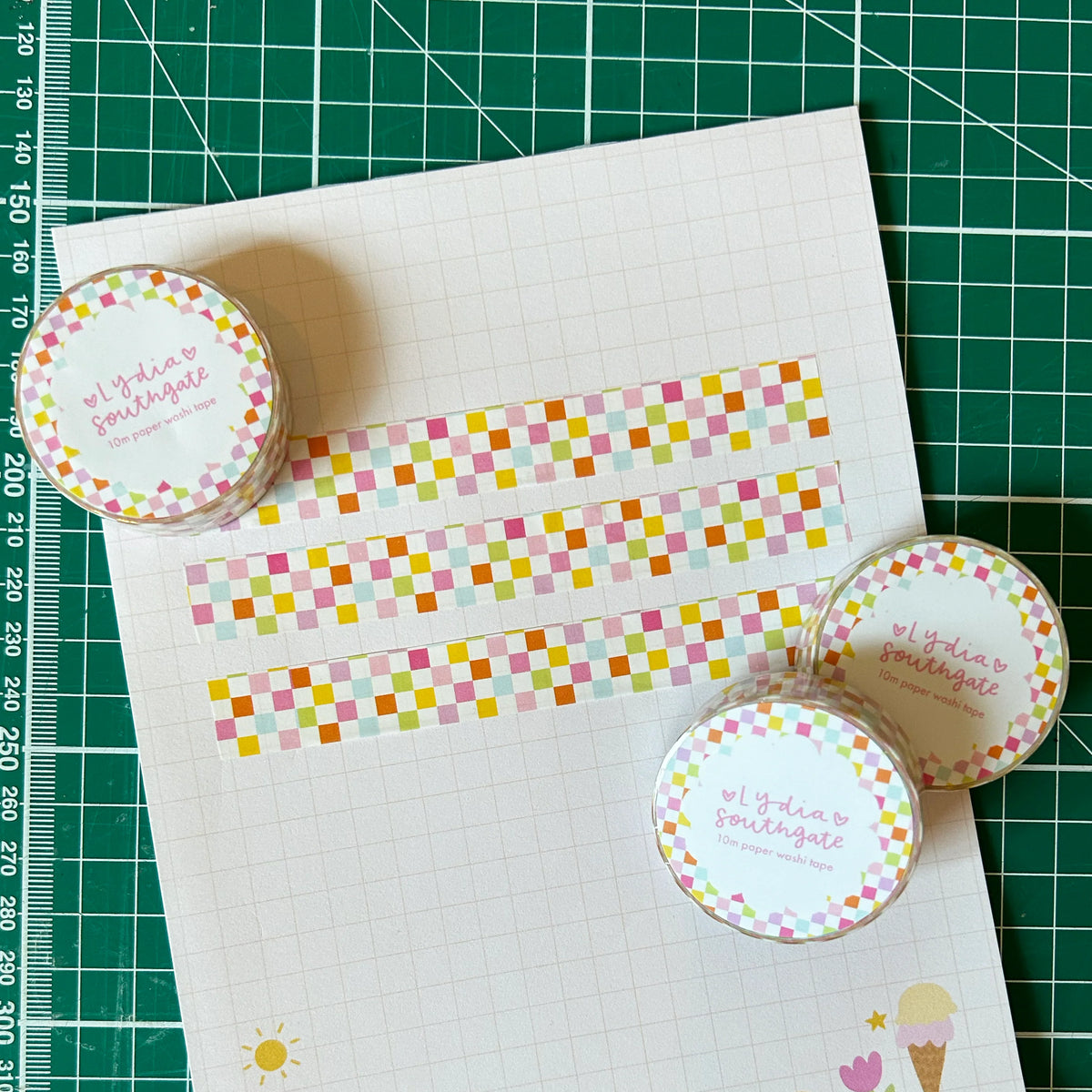 Coming Soon: Lydia Southgate - Pastel Checkerboard Washi Tape