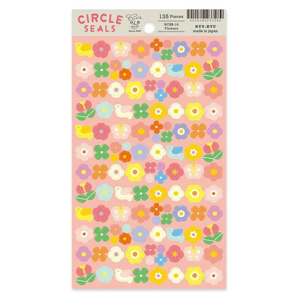 COMING SOON: Circle Seal Stickers - Flower Stickers