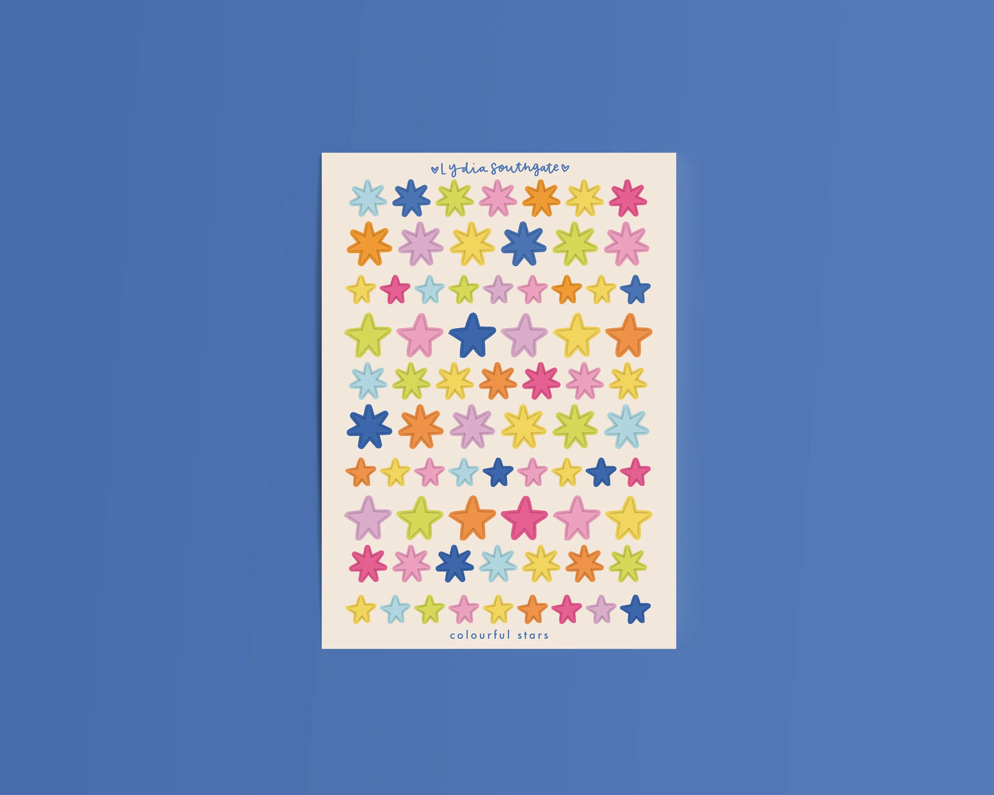 Lydia Southgate - Colourful Stars Sticker Sheet