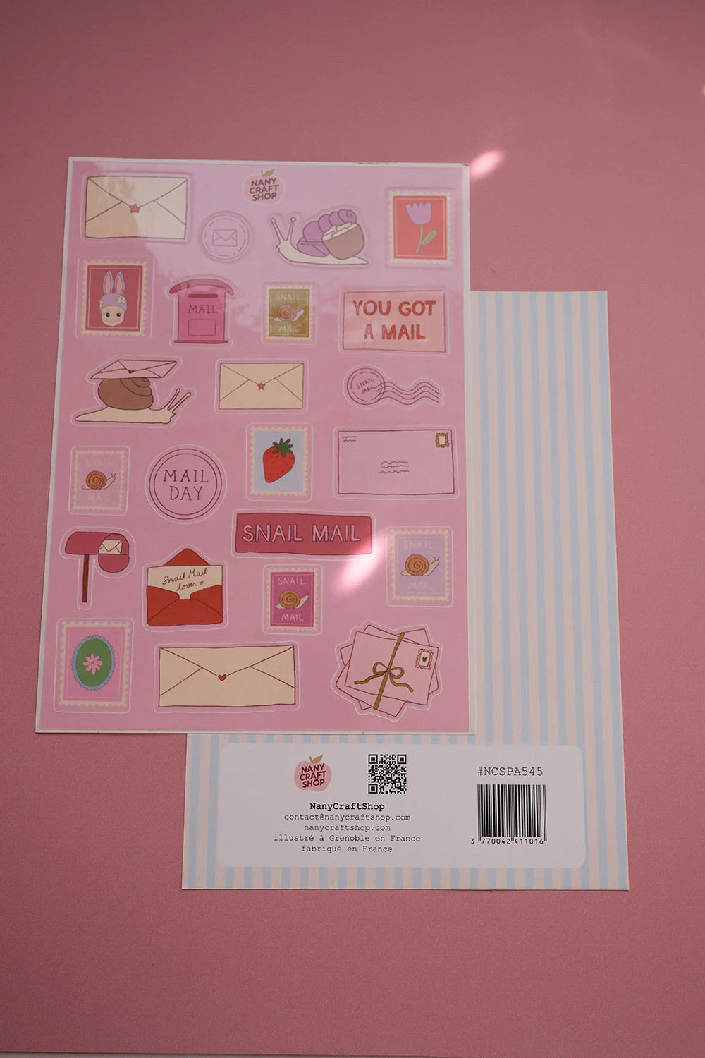 Nany Craft Shop - Snail Mail A5 Sticker Sheet