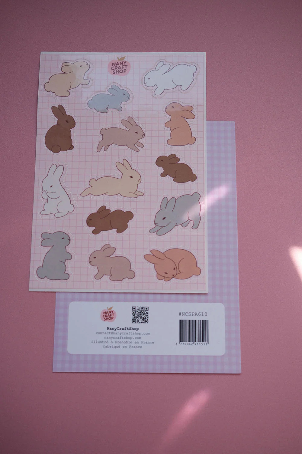 COMING SOON: Nany Craft Shop - Bunny A6 Sticker Sheet