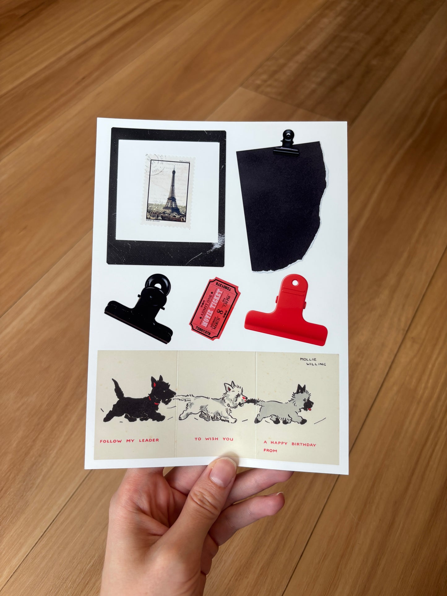 Black and Red Paper Sticker Sheet