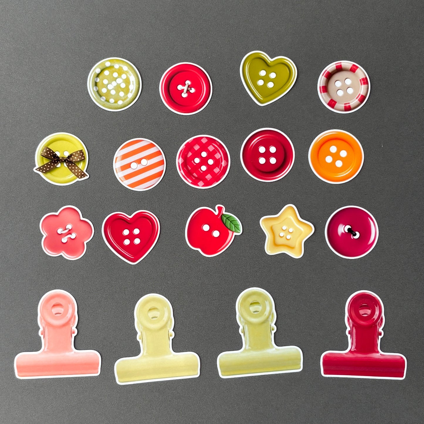 Fall Forest Button Sticker Set