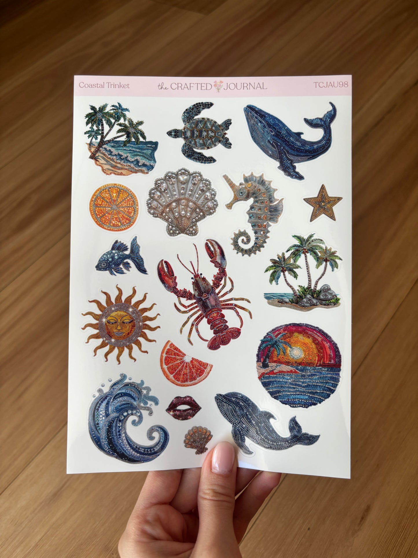 Coastal Beaded Trinket Sticker Sheet