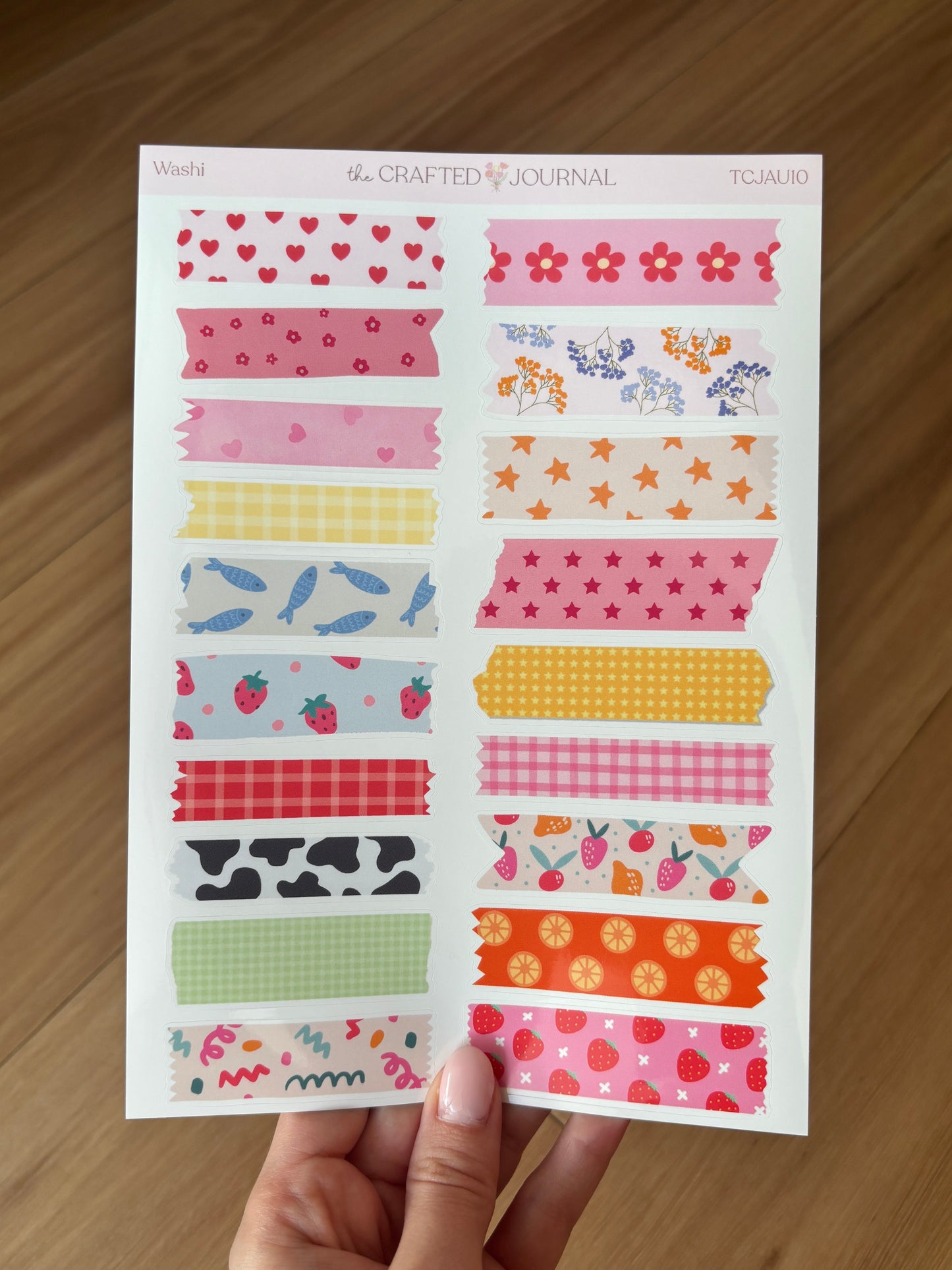 Washi Tape Sticker Sheet