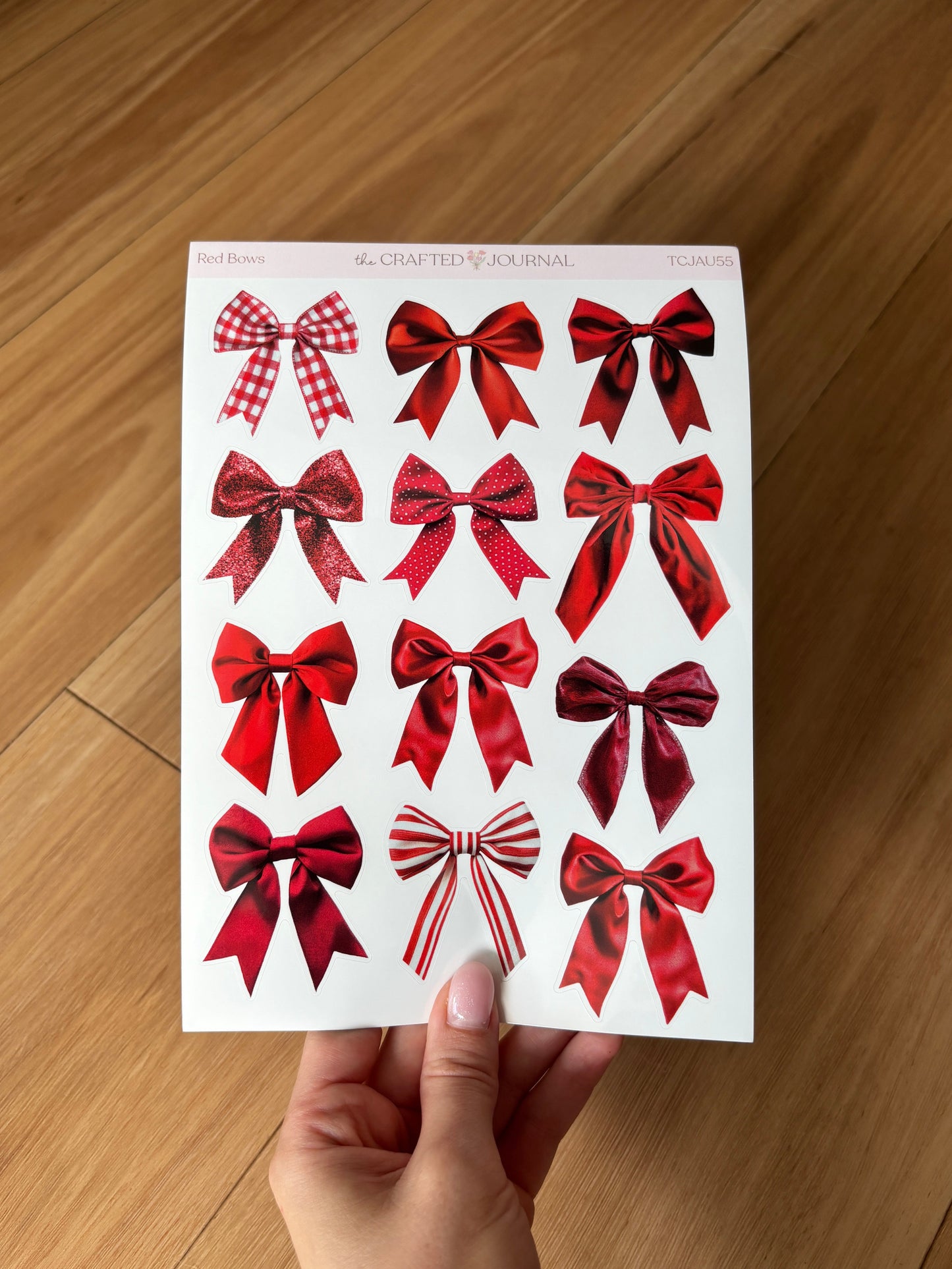 Red Bow Sticker Sheet