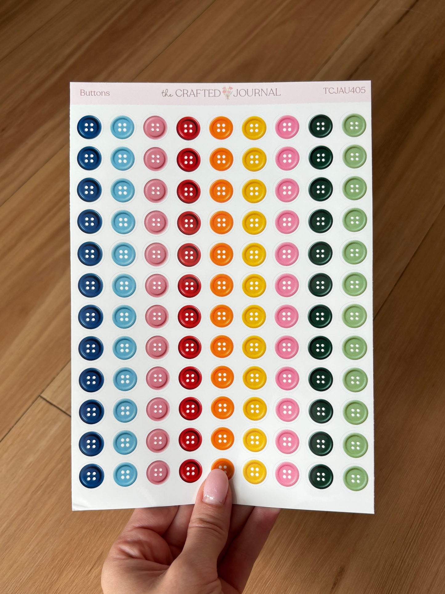 Mixed Buttons Sticker Sheet