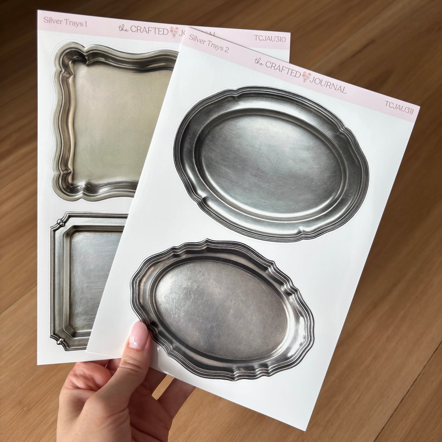 Silver Tray Sticker Sheet Set
