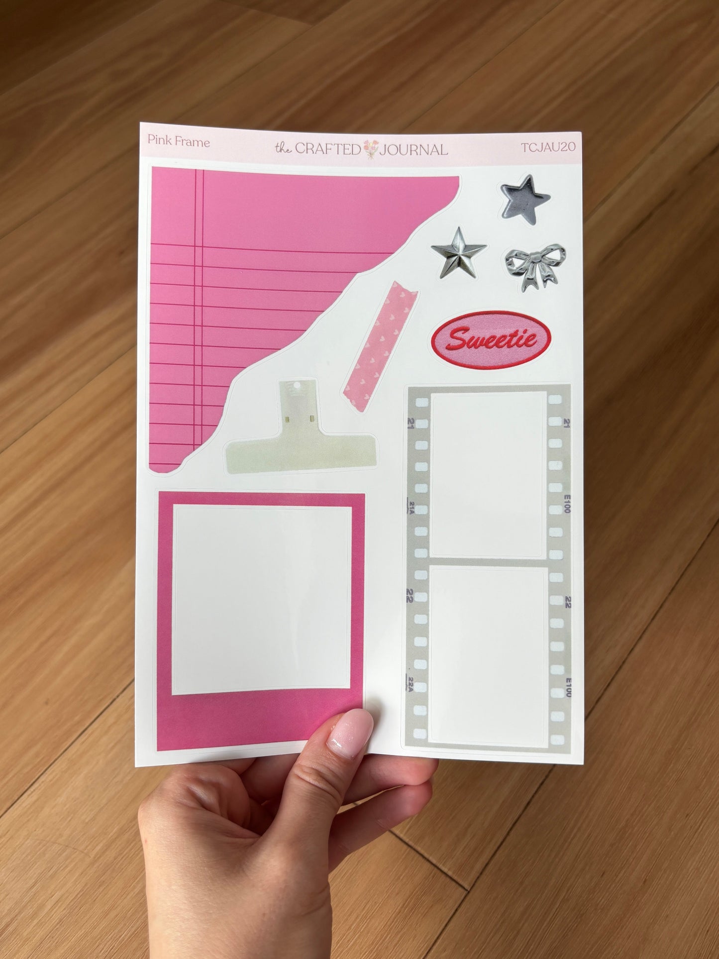 Pink Frame Trinket Sticker Sheet