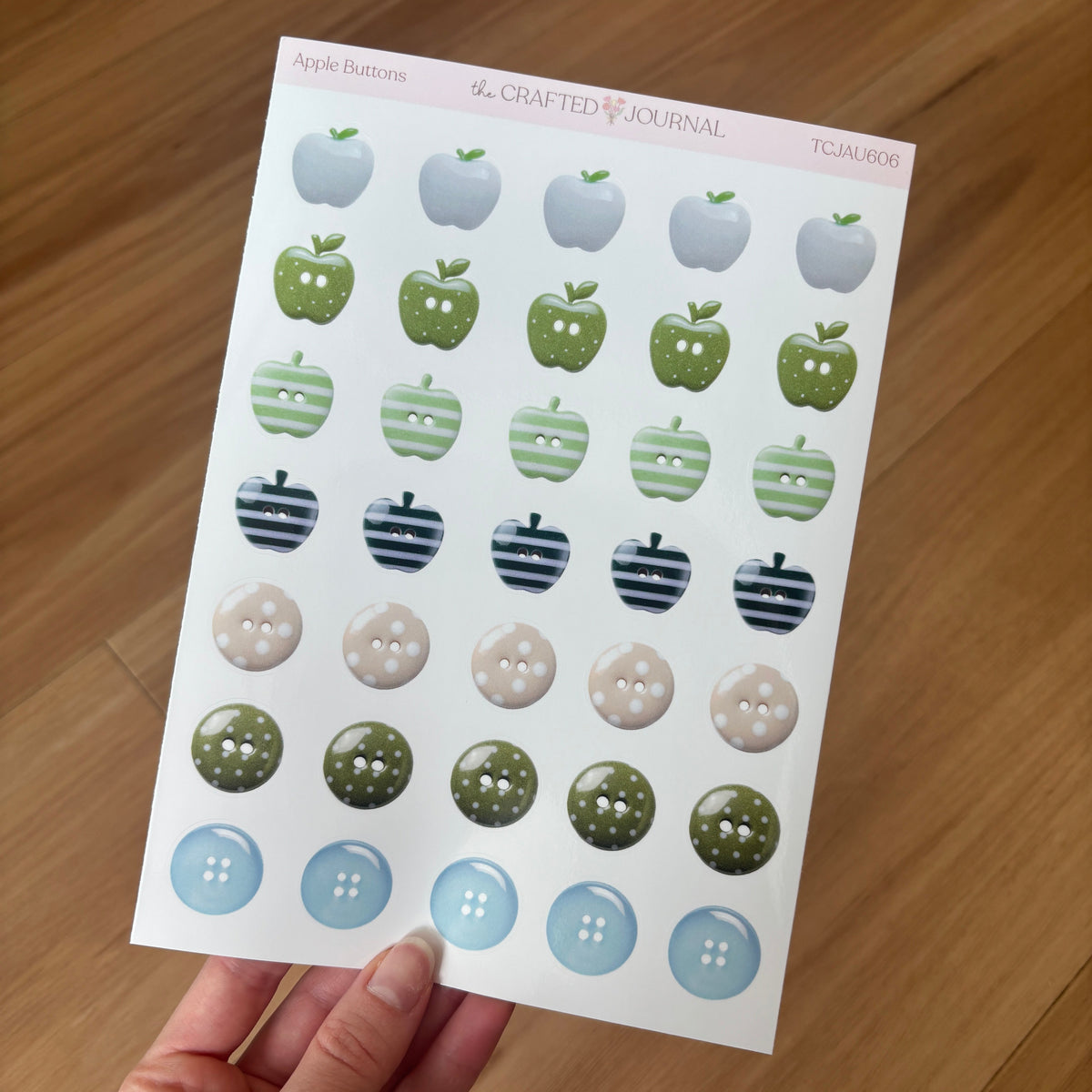 Apple Buttons Sticker Sheet