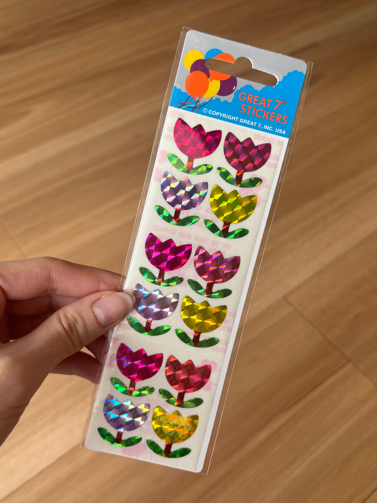Great 7 - Prismatic Tulips Stickers