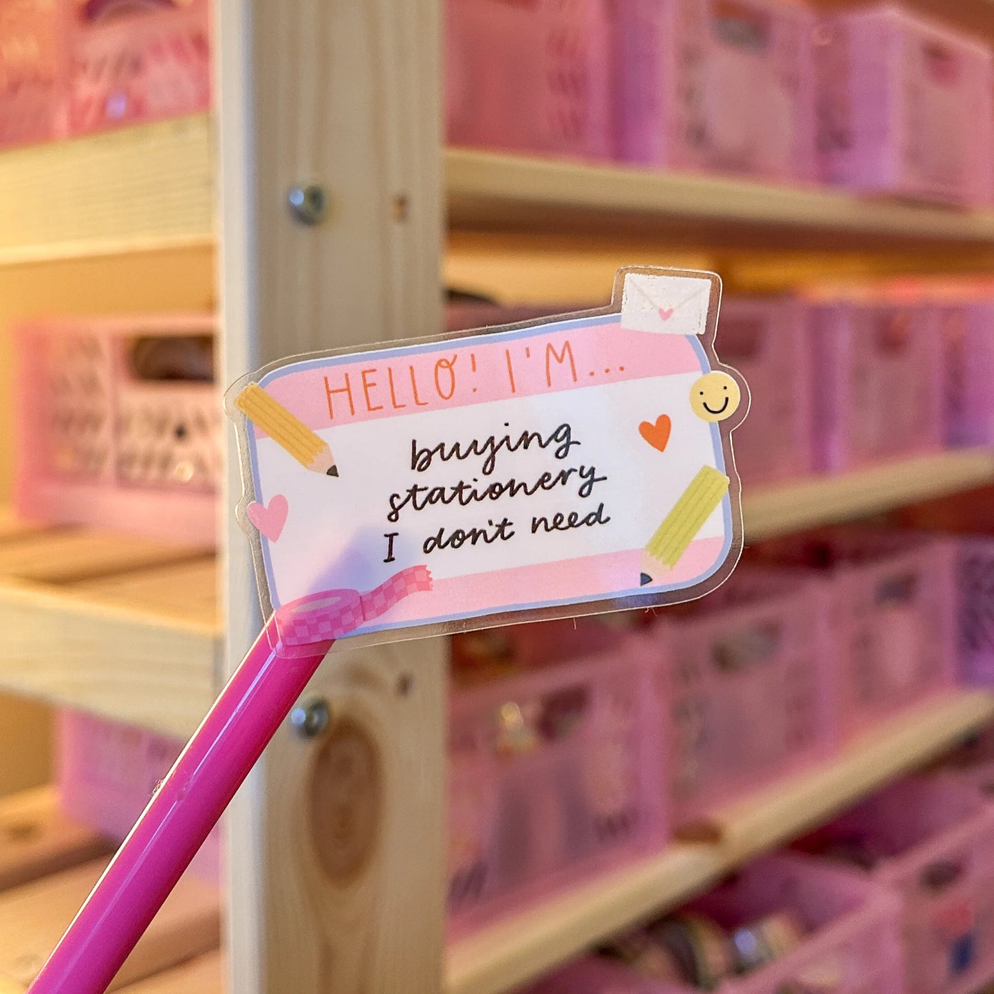 Lydia Southgate - Hello I'm Buying Stationery I Don't Need Vinyl Sticker