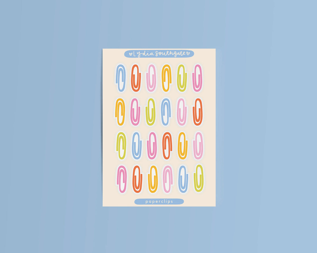 Coming Soon: Lydia Southgate - Paperclips Mini Clear Vinyl Sticker Sheet