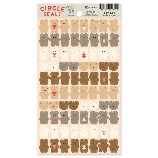 COMING SOON: Circle Seal Stickers - Bear Stickers