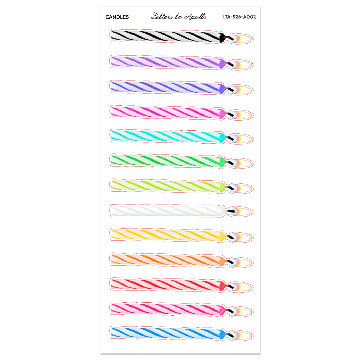 Letters to Apollo - Candles Sticker Sheet