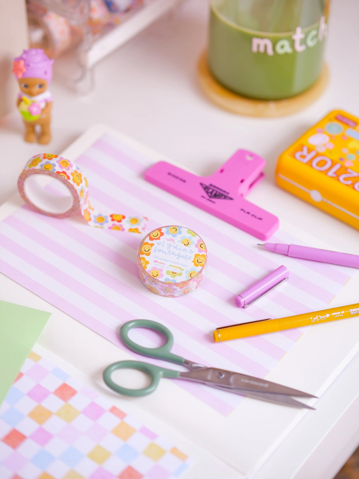Coming Soon: Lydia Southgate - Smiley Flowers Washi Tape