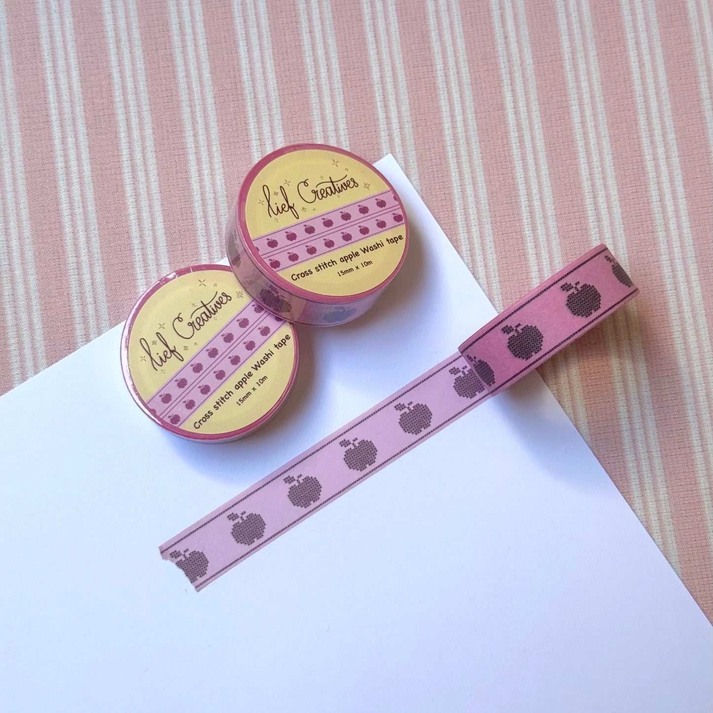 Coming Soon: Lief Creatives Cross Stitch Apple Washi Tape